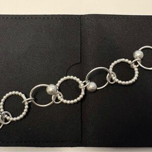 Silver Circle Link Bracelet